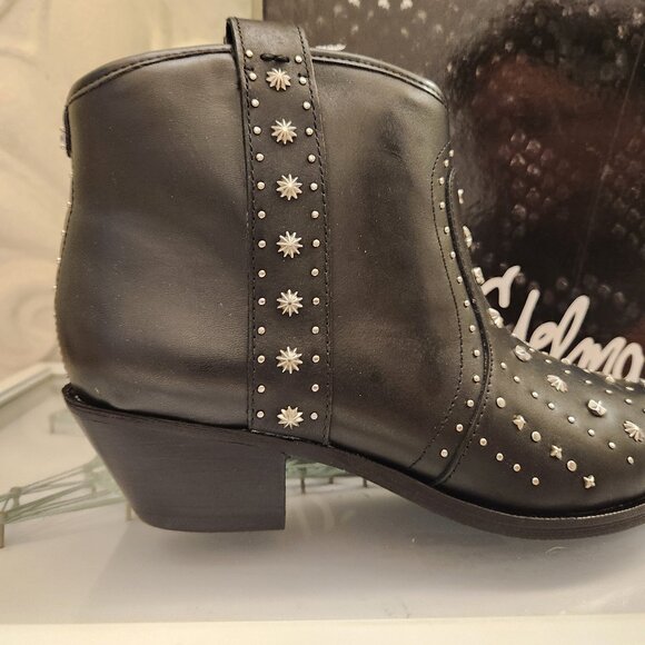 Sam Edelman Black Leather "Brian" Ankle Western Boots. NIB. Size 6.5 - Picture 2 of 11